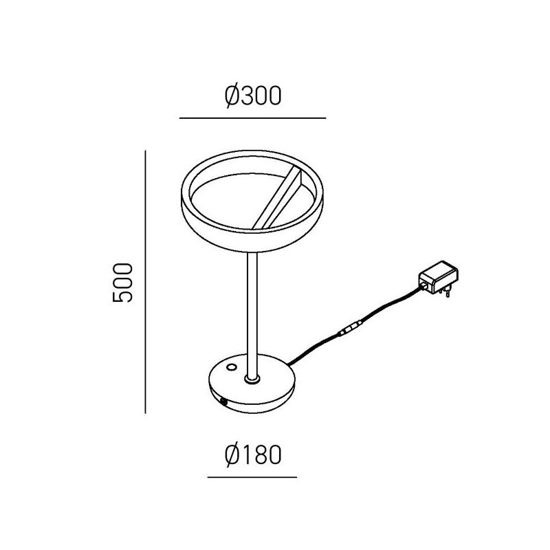 CRISEIDE LAMPADA DA TAVOLO LED 30W LUCE 3000K DIMMERABILE IN ALLUMINIO 5 COLORI DESIGN MODERNO