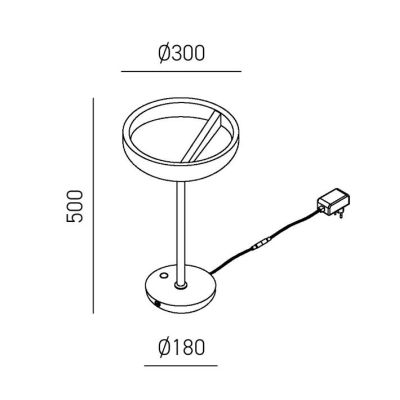 CRISEIDE LAMPADA DA TAVOLO LED 30W LUCE 3000K DIMMERABILE IN ALLUMINIO 5 COLORI DESIGN MODERNO