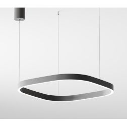 CRISEIDE SOSPENSIONE QUADRATA IN 2 MISURE LED INTEGRATO LUCE 3000K ALLUMINIO 5 COLORI MODERNA 2