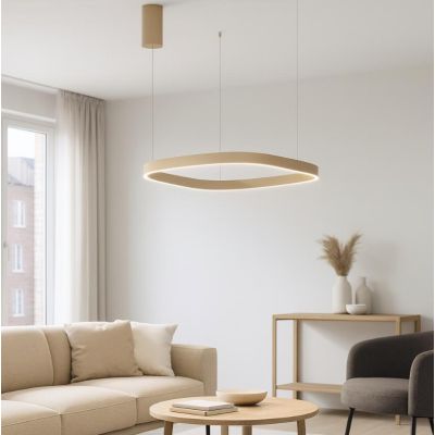 CRISEIDE SOSPENSIONE QUADRATA IN 2 MISURE LED INTEGRATO LUCE 3000K ALLUMINIO 5 COLORI MODERNA