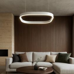 CRISEIDE SOSPENSIONE QUADRATA IN 2 MISURE LED INTEGRATO LUCE 3000K ALLUMINIO 5 COLORI MODERNA