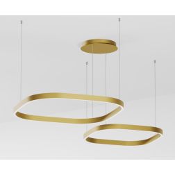 CRISEIDE 2 SOSPENSIONE CON DIFFUSORI QUADRATI LED 90W LUCE 3000K ALLUMINIO 5 COLORI MODERNA 2