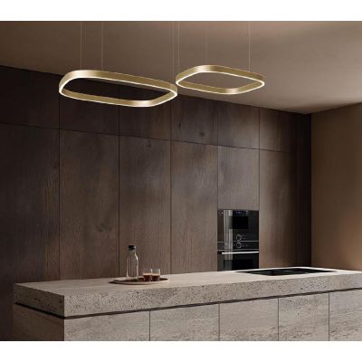 CRISEIDE 2 SOSPENSIONE CON DIFFUSORI QUADRATI LED 90W LUCE 3000K ALLUMINIO 5 COLORI MODERNA