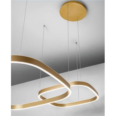 CRISEIDE 2 SOSPENSIONE CON DIFFUSORI QUADRATI LED 90W LUCE 3000K ALLUMINIO 5 COLORI MODERNA