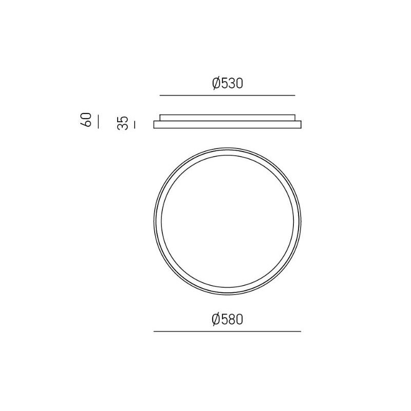 KRIZIA PG PLAFONIERA MODERNA AD ANELLO D58 LED 50W LUCE DIMMERABILE BIANCO O ORO DELLA GEA LUCE GEA LUCE - Cristalensi Shop Onli