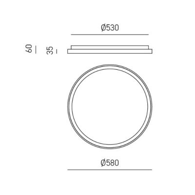 KRIZIA PG PLAFONIERA MODERNA AD ANELLO D58 LED 50W LUCE DIMMERABILE BIANCO O ORO DELLA GEA LUCE GEA LUCE - Cristalensi Shop Onli