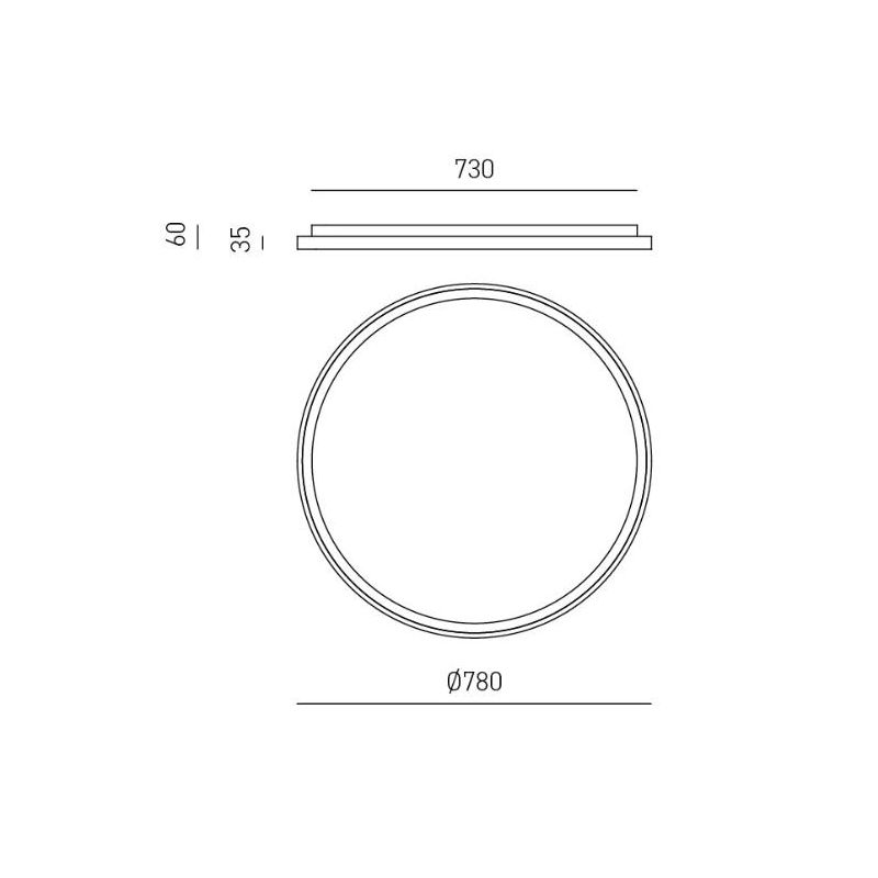 KRIZIA PS PLAFONIERA GRANDE MODERNA CON ANELLO D78 LED 60W LUCE DIMMERABILE BIANCO O ORO DELLA GEA GEA LUCE - Cristalensi Shop O