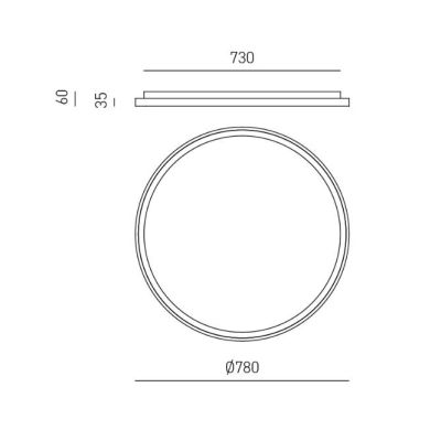 KRIZIA PS PLAFONIERA GRANDE MODERNA CON ANELLO D78 LED 60W LUCE DIMMERABILE BIANCO O ORO DELLA GEA GEA LUCE - Cristalensi Shop O