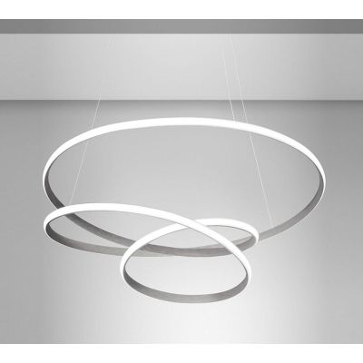 DIVA SP SOSPENSIONE GEA LUCE A LED 39W LUCE 3000K DIMMERABILE MODERNA ALLUMINIO 3 FINITURE COLORE GEA LUCE - Cristalensi Shop On