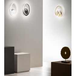 DIVA APPLIQUE MODERNA GEA LUCE LED 21W LUCE 3000K ALLUMINIO 3 FINITURE COLORE