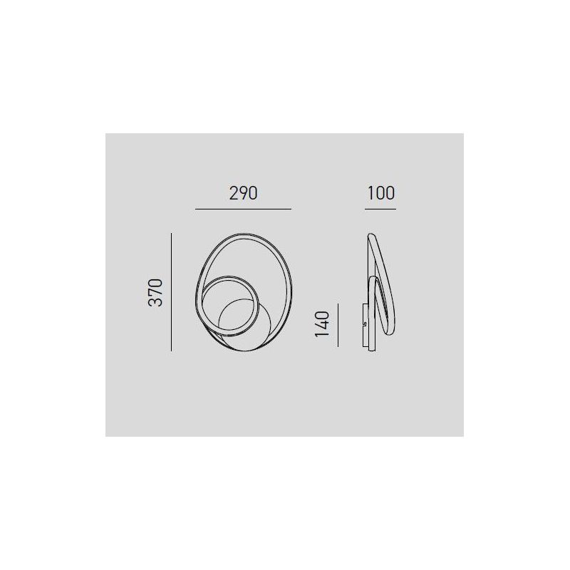 DIVA APPLIQUE MODERNA GEA LUCE LED 21W LUCE 3000K ALLUMINIO 3 FINITURE COLORE