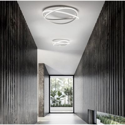 ATIA PLAFONIERA IN ALLUMINIO 2 MISURE LED INTEGRATO LUCE 3000K BIANCA O NERA DESIGN MODERNO