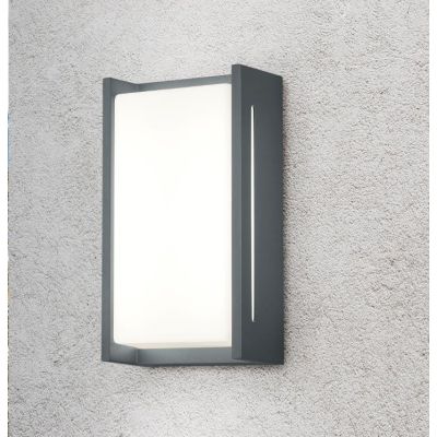 INDUS APPLIQUE DA ESTERNO DESIGN MODERNO IP54 LED 8W COLORE ANTRACITE TRIO LIGHTING - Cristalensi Shop Online