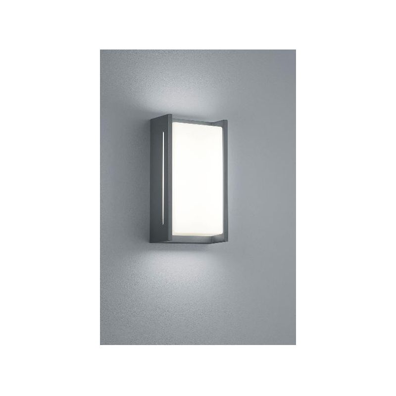 INDUS APPLIQUE DA ESTERNO DESIGN MODERNO IP54 LED 8W COLORE ANTRACITE TRIO LIGHTING - Cristalensi Shop Online