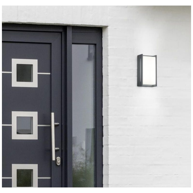 INDUS APPLIQUE DA ESTERNO DESIGN MODERNO IP54 LED 8W COLORE ANTRACITE TRIO LIGHTING - Cristalensi Shop Online