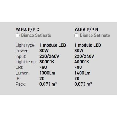 YARA PP PLAFONIERA PICCOLA MODERNA LED 30W LUCE 3000K O 4000K DIMMERABILE BIANCA GEA LUCE GEA LUCE - Cristalensi Shop Online