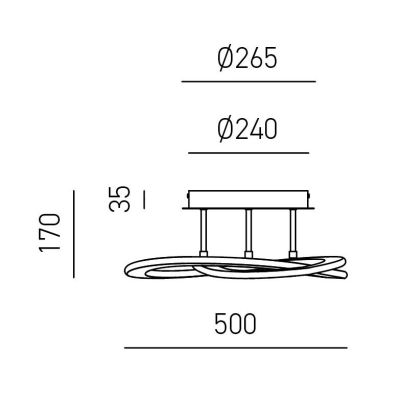 YARA PP PLAFONIERA PICCOLA MODERNA LED 30W LUCE 3000K O 4000K DIMMERABILE BIANCA GEA LUCE GEA LUCE - Cristalensi Shop Online