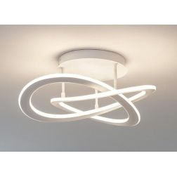 YARA PM PLAFONIERA MEDIA MODERNA LED 40W LUCE 3000K O 4000K DIMMERABILE BIANCA GEA LUCE GEA LUCE - Cristalensi Shop Online