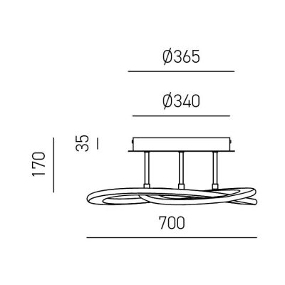 YARA PG PLAFONIERA GRANDE MODERNA LED 50W LUCE 3000K O 4000K DIMMERABILE BIANCA GEA LUCE GEA LUCE - Cristalensi Shop Online