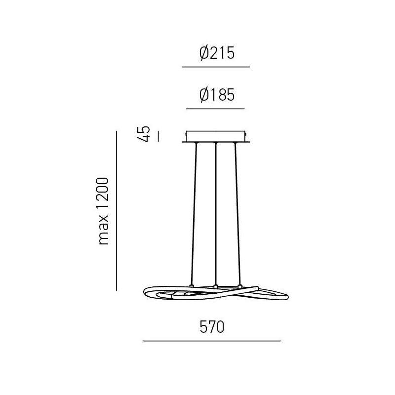 YARA SP SOSPENSIONE MODERNA GEA LUCE LED 40W LUCE 3000K O 4000K DIMMERABILE BIANCA GEA LUCE - Cristalensi Shop Online