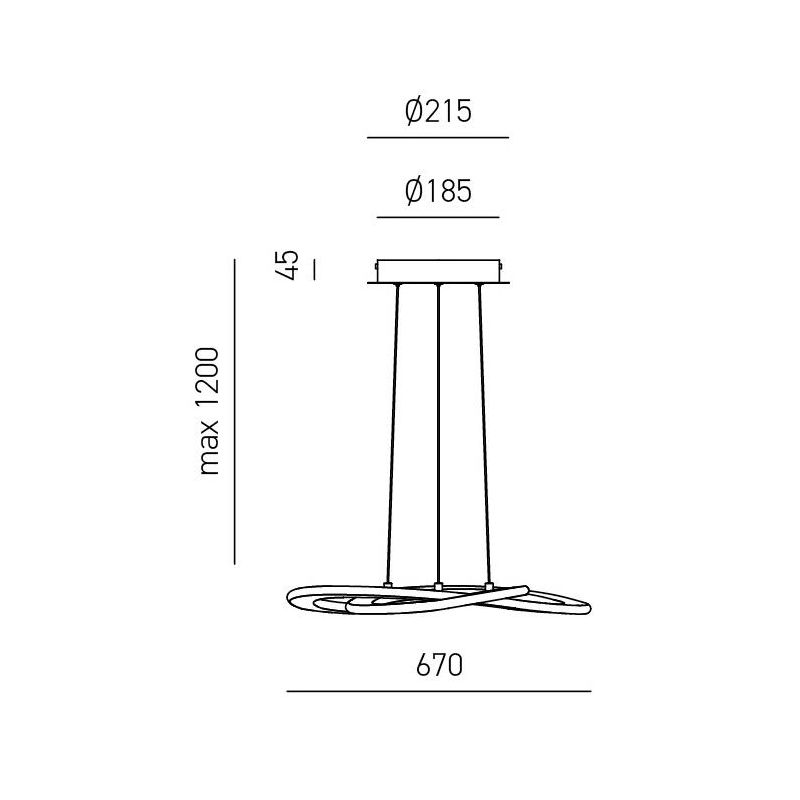 YARA SG SOSPENSIONE GRANDE MODERNA GEA LUCE LED 50W LUCE 3000K O 4000K DIMMERABILE BIANCA GEA LUCE - Cristalensi Shop Online