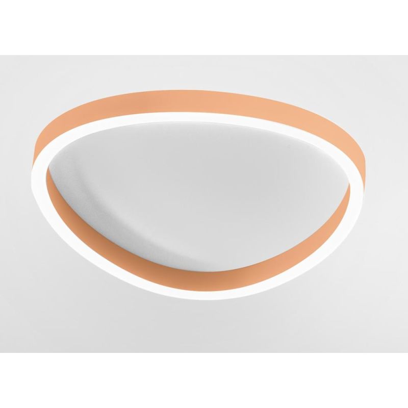 ECARIS PLAFONIERA OVALE 3 MISURE CON LED INTEGRATO LUCE CCT 3000K-4000K ALLUMINIO 6 COLORI MODERNA