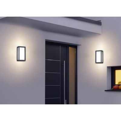 TIMOK APPLIQUE DA ESTERNO DESIGN MODERNO IP54 LED 5W ANTRACITE LUCE DIFFUSA TRIO LIGHTING - Cristalensi Shop Online