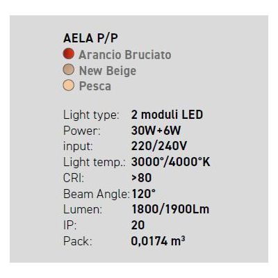 AELA PLAFONIERA ROTONDA 3 MISURE CON LED INTEGRATO LUCE CCT 3000K-4000K ALLUMINIO 3 COLORI MODERNA