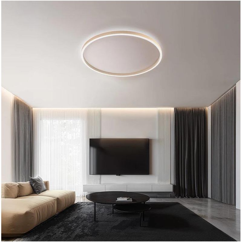 AELA PLAFONIERA ROTONDA 3 MISURE CON LED INTEGRATO LUCE CCT 3000K-4000K ALLUMINIO 3 COLORI MODERNA
