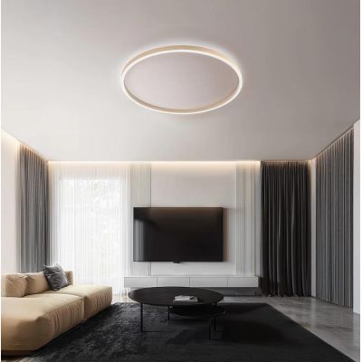 AELA PLAFONIERA ROTONDA 3 MISURE CON LED INTEGRATO LUCE CCT 3000K-4000K ALLUMINIO 3 COLORI MODERNA