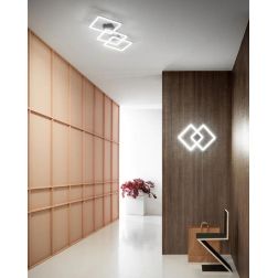 AFRODITE PLAFONIERA MODERNA LED 40W LUCE 3000K ALLUMINIO FINITURA TITANIO GEAL LUCE GEA LUCE - Cristalensi Shop Online 2