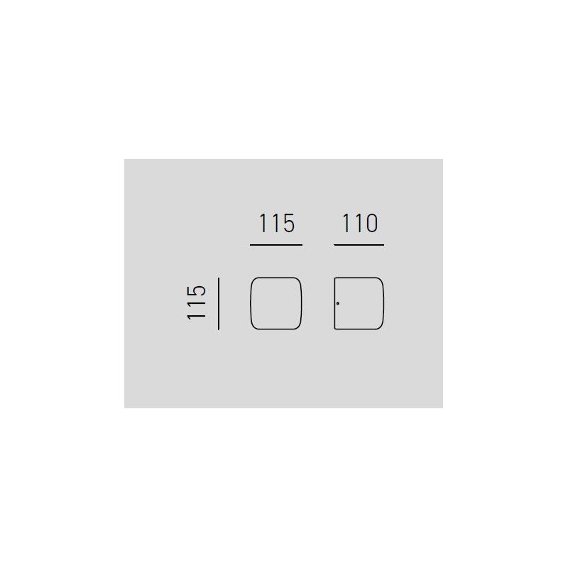 BABOL APPLIQUE A CUBO CON DOPPIA ILLUMINAZIONE IN ALLUMINIO 4 COLORI CON LAMPADINE ATTACCO GX53