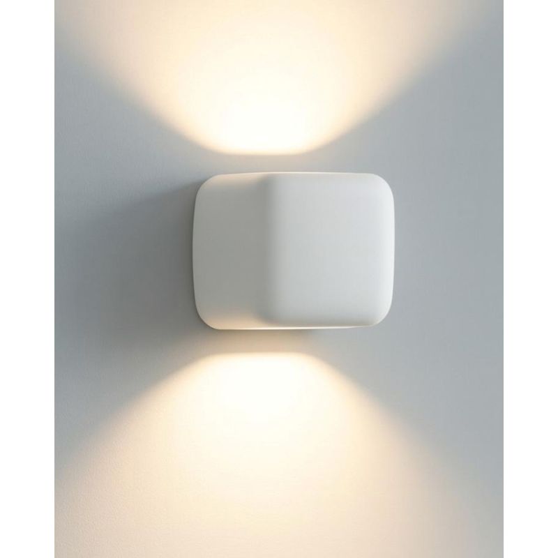 BABOL APPLIQUE A CUBO CON DOPPIA ILLUMINAZIONE IN ALLUMINIO 4 COLORI CON LAMPADINE ATTACCO GX53