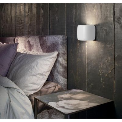 BABOL APPLIQUE A CUBO CON DOPPIA ILLUMINAZIONE IN ALLUMINIO 4 COLORI CON LAMPADINE ATTACCO GX53