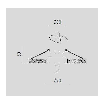 DAFNE SGI SOSPENSIONE DA INCASSO MODERNA IN METALLO 5 COLORI LED 7W DELLA GEA LUCE