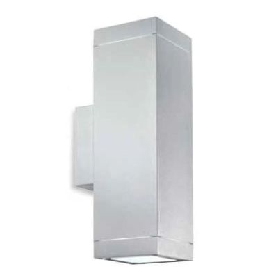 APPLIQUE PARALLELEPIPEDO BIANCO GRIGIO ALLUMINIO E ANTRACITE IP54 2XE27 DI GEA LUCE GEA LUCE - Cristalensi Shop Online