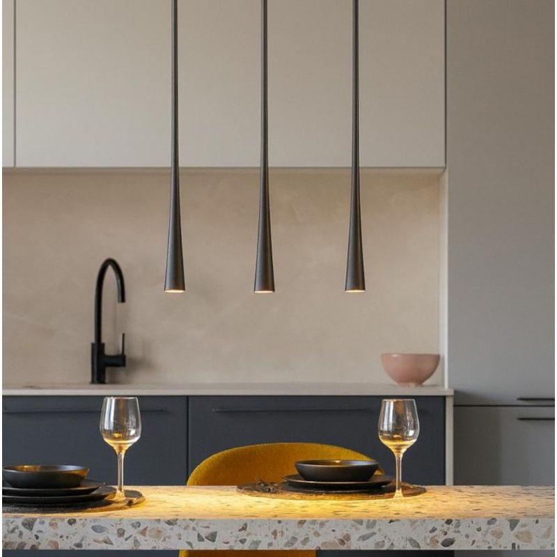 DAFNE S3P SOSPENSIONE MODERNA A BINARIO 3 LUCI LED 16W BIANCO,NERO O ORO DELLA GEA LUCE GEA LUCE - Cristalensi Shop Online