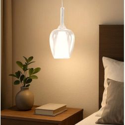 OFELIA S10 SOSPENSIONE SINGOLA IN VETRO DISPONIBILE IN 8 COLORI LAMPADINA ATTACCO E27 MODERNA 2