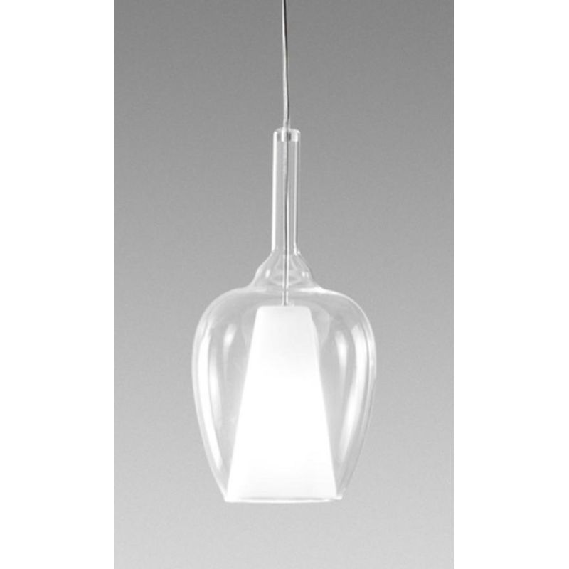 OFELIA S10 SOSPENSIONE SINGOLA IN VETRO DISPONIBILE IN 8 COLORI LAMPADINA ATTACCO E27 MODERNA