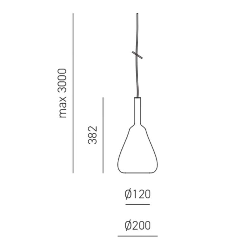 OFELIA S11 SOSPENSIONE SINGOLA IN VETRO DISPONIBILE IN 8 COLORI LAMPADINA ATTACCO E27 MODERNA