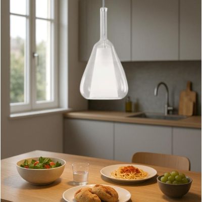OFELIA S11 SOSPENSIONE SINGOLA IN VETRO DISPONIBILE IN 8 COLORI LAMPADINA ATTACCO E27 MODERNA