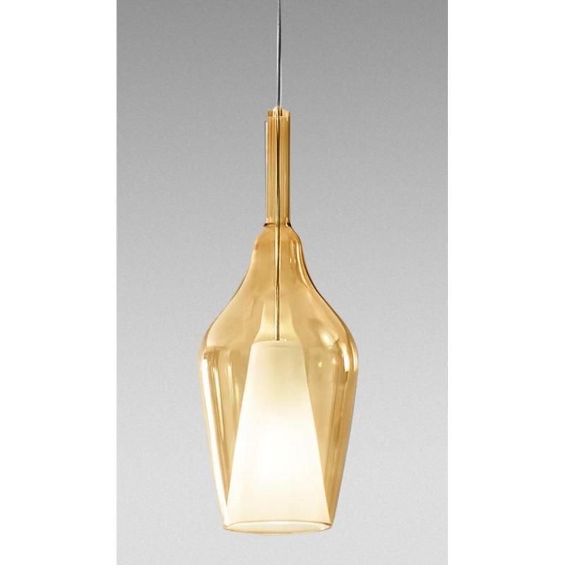OFELIA S12 SOSPENSIONE SINGOLA IN VETRO DISPONIBILE IN 8 COLORI LAMPADINA ATTACCO E27 MODERNA