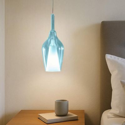 OFELIA S12 SOSPENSIONE SINGOLA IN VETRO DISPONIBILE IN 8 COLORI LAMPADINA ATTACCO E27 MODERNA