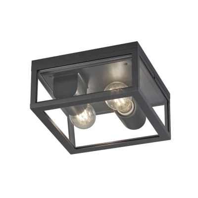 GARONNE PLAFONIERA DA ESTERNO IP44 A LANTERNA LUCE DIFFUSA ANTRACITE TRIO LIGHTING - Cristalensi Shop Online