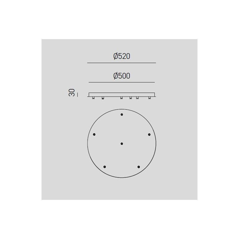 RAIKA SOSPENSIONE ROTONDA D50 CM CON 6 DIFFUSORI IN VETRO RIGATO COLORATO E LAMPADINE ATTACCO E27 MODERNA