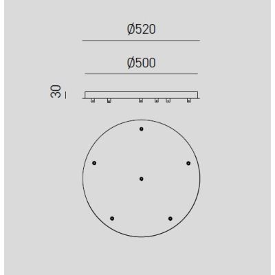 RAIKA SOSPENSIONE ROTONDA D50 CM CON 6 DIFFUSORI IN VETRO RIGATO COLORATO E LAMPADINE ATTACCO E27 MODERNA