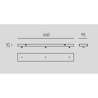 RAIKA SOSPENSIONE RETTANGOLARE CON DECENTRO 3 DIFFUSORI IN VETRO RIGATO COLORATO LAMPADINE ATTACCO E27