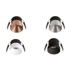 FARETTO DA INCASSO IN ALLUMINIO IP44 LED 12W LUCE 3000K 4 COLORI DESIGN MODERNO