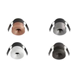 FARETTO ROTONDO DA INCASSO IP44 LED 12W LUCE 3000K ALLUMINIO 4 COLORI DESIGN MODERNO