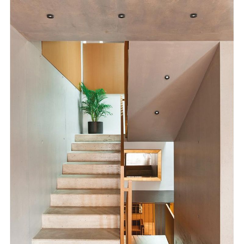 FARETTO ROTONDO DA INCASSO IP44 LED 12W LUCE 3000K ALLUMINIO 4 COLORI DESIGN MODERNO